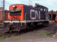 While photographing this engine, I met my first railfan that wasn't a previous friend or was related to me.  He told me that this engine was in Halifax for servicing, but it usually resided in Port aux Basque NL. I had since leaned that it was a NW-2.