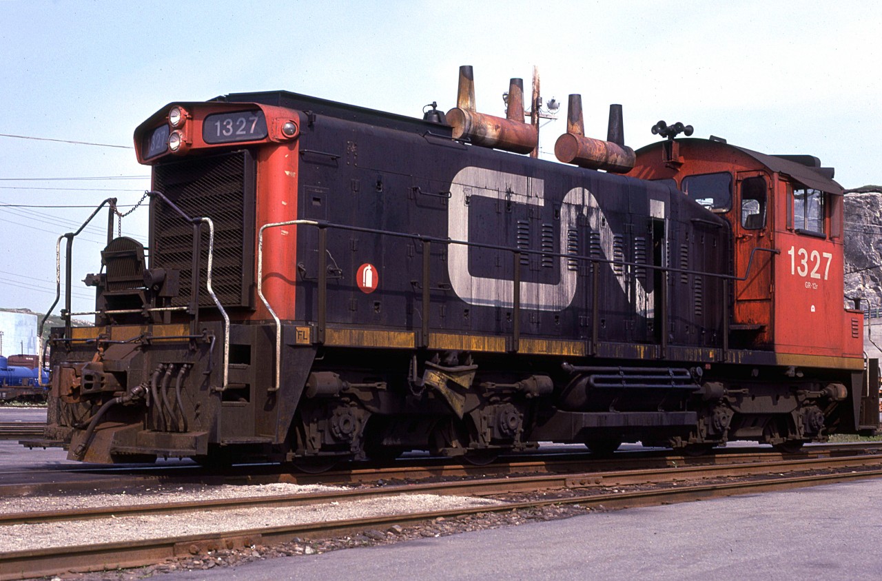 I believe that this is the engine that was used to transfer the standard guage rail cars to and from the ferries.