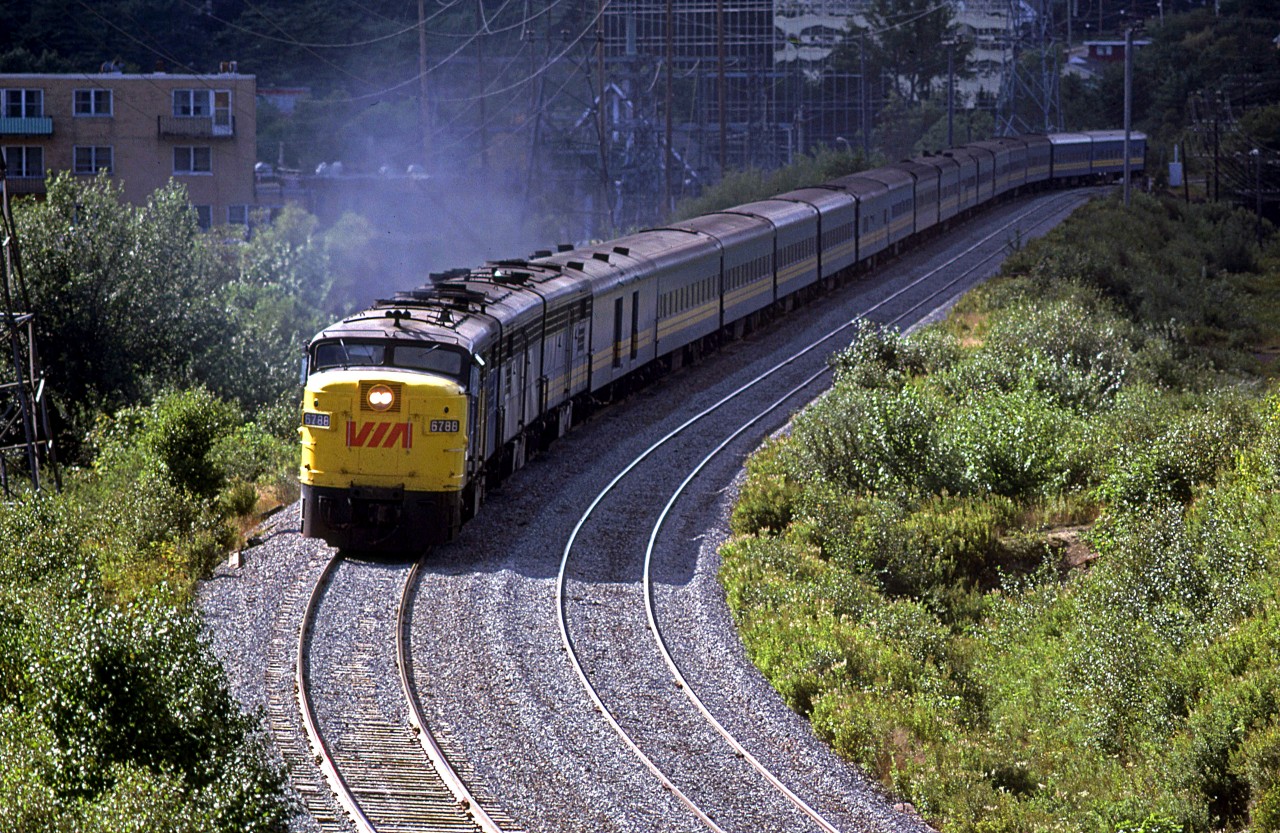 Eastbound "Atlantic" at 1650hrs about to duck under Quinpool Road
