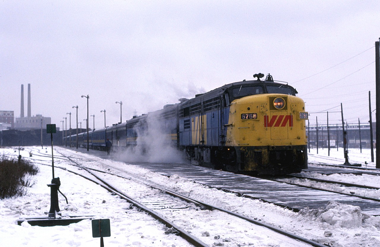 I did not record the time or train number, but I do remember that it was abnormally cold for Halifax.
This is the Halifax Terminal.