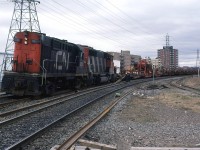 Halifax gets ribbon rail. 
Armdale platforms may be seen at the very bottom of the photograph and across the tracks, in front of CN 3624.
I do not recall what the track to the right was used for, if anything at the time.