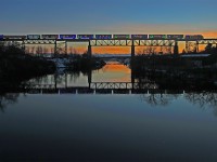 With this year's Holiday Train season rapidly approaching I thought it an appropriate time to share a few shots from the past couple of years, as it appears I probably will not be venturing out to take any this year. This first shot shows the 2013 CP Canadian Holiday Train creeping over the Seguin River in Parry Sound minutes before stopping for its performance at the station. 