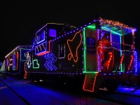 Tail end of Ontario Northland's 2014 Christmas Train at The Station in North Bay.