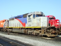 Leasing company CITX SD40 at the Diesel Shop's west end on a sunny June afternoon.