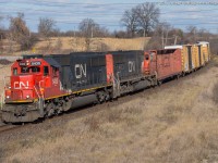 For the second time in one week I found myself standing up on the bridge at Garden Avenue outside of Brantford waiting on CN 331.  On this day 331 had SD60 5430 in the lead which was good enough reason for me to go for a drive between classes on a chilly but lovely Friday.