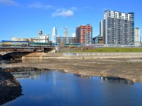 <b>Class leader.</b> Class leader for VIAs' P42DC's VIA 900 leads VIA 22 for Quebec City past Wellington Tower.
