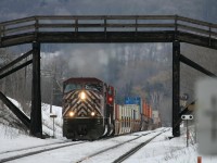 CP 159 westbound at a favorite spot...with a CEFX maroon SD90 leading