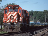 The "Sprint"heads back to St Thomas for more GM frames from Budd. 1117 is the cab car paired with an unknown (by me) GP9