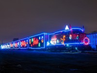Parked at Lambton for the night, the Canadian Holiday Train rests before heading back out for it's next performance in Vaughan. 