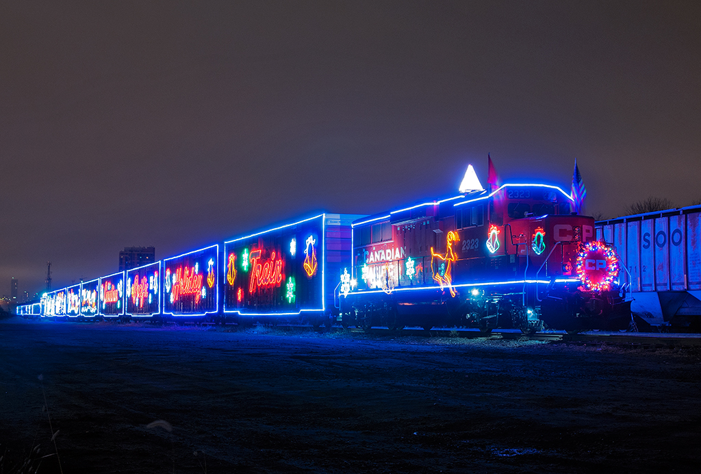 Parked at Lambton for the night, the Canadian Holiday Train rests before heading back out for it's next performance in Vaughan.
