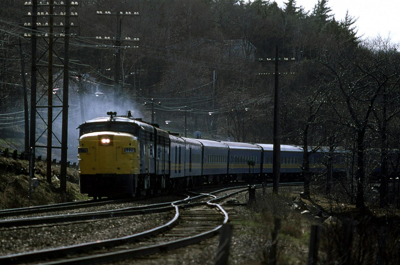 The "Ocean", from Montreal is about 10 minutes from its destination.
It is at the the east end od Rockingham yard.
