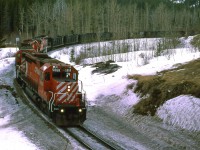 While returning from Marias Pass, we went through Crowsnest and caught this eastbound CP coal train.