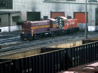 CP had this old Baldwin DRS$-4 on hand for the 100th anniversary of the railroad. I don't know if it functioned, but it seemed to show up in different places around the shop.