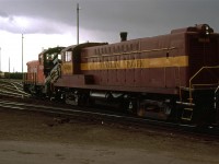 [Editors note: unique subject - was this preserved?] Another shot of the Baldwin DSR4-4 that CP had on hand for their centennial celebration. This time, however, is the only time that I ever saw it moving. I don't believe it was under its own power though.The rain was just starting but the temperatures had dropped significantly.