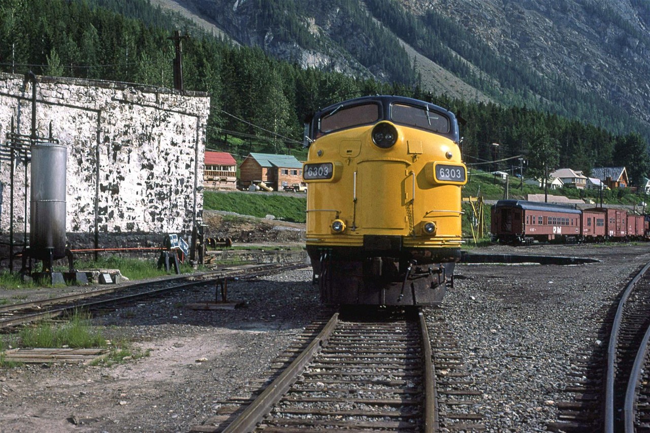 VIA 6303 may have died here and had to be set out. 
Probably, more interesting, however, is the background.