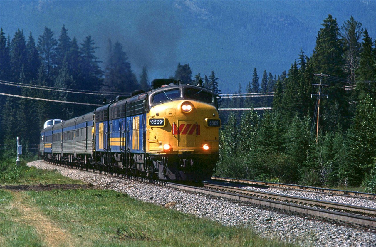 The "Canadian has completed its stop in Banff and is now headed to Calgary.