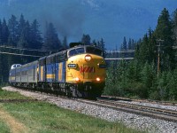 The "Canadian has completed its stop in Banff and is now headed to Calgary.