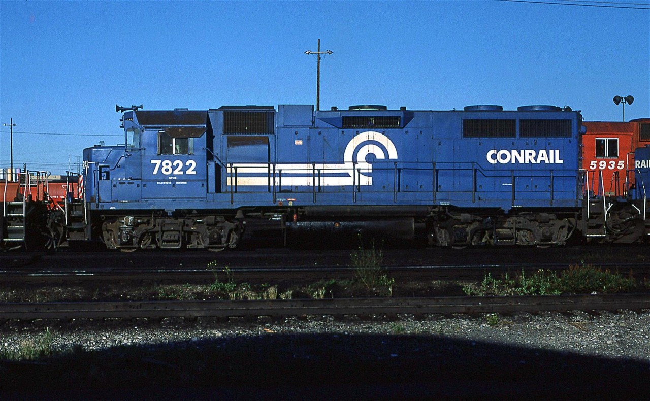 CP leased several CR GP-38's in 1985. They worked the locals around Calgary, often appearing on the Exshaw turn.