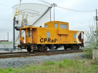 Caboose with blanked out windows and welded doors (no access to the interior) was used as a reacher into local industries during switching operations around Agincourt.