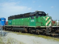 Ex Burlington Northern SD40-2 still in Cascade Green in 2012.