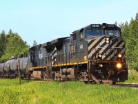 BCOL 4646, BCOL 4651 head East towards Smith, AB with the daily McLennan-Edmonton freight. What's neat is that the day before, I was working in McLennan and helped couple these 2 locomotives together! From what I know, these 2 would stay together rom Edmonton through the states, and head into Ontario 4 days later together on Q148! They then would be split up onto the same train (M372 from Toronto to Montreal, with 1 of them being the leader, and 1 being a DPU)... pretty neat being the conductor who made this lashup for many other railfans out east aswell!