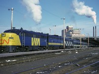 Via Rail FPA-4 6778 sits at the head end of #15 at Halifax Ocean Terminal shortly before the train's departure time for Montreal. The consist was the typical mix of CN and Via painted cars seen in this period. 
