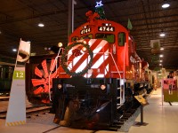 <b>Merry Christmas!</b> MLW M640 is CP 4744 is wrapped up for Christmas at Exporail. Merry Christmas, happy holidays and happy new year to all the railfans out there.