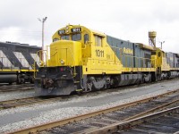 RAILNET 1011 resting at the CN Port Mann shops along with sister RAILNET 1003. The locomotive was not one I expect to see at that location. Picture taken with permission. 