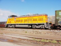 Union Pacific Genset locomotive model RP20BD being shipped from Canadian Allied Diesel in Lachine Quebec.