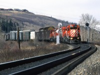 Except for a few houses in the background, you would never know that you were in the a city of a million people.
Eastbound CP train splits the signals between Sunalta and Brickburn.