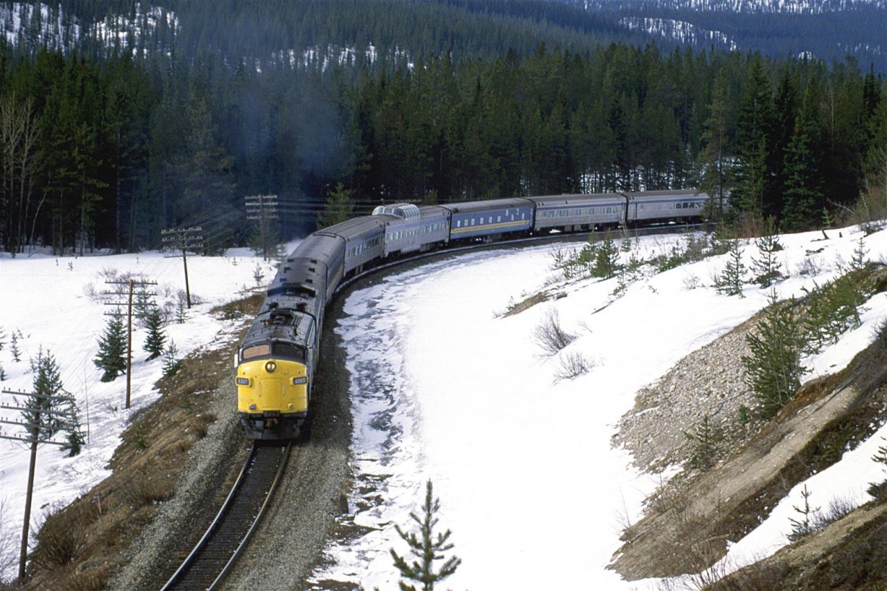 The "Canadian" approaches Stephen and the continental divide.