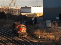 CN 546 services Gerdau on a brisk winter evening. Thanks to a good foamer friend for the text!