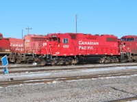 Born as Milwaukee Road #362 in 1974 this GP38-2 was acquired by the SOO LINE in 1985 and left in a bandit paint scheme until being repainted into it's current CP form.