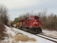 CP 8561 leads UP 5545 out of Guelph Junction and down the Hamilton sub up to Side Road #3 with a mixed manifest of containers, tankers and auto racks. 