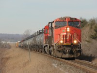CN 2331 and CN 2032 lead a long CN 435 apparently (I wasn't sure until I saw BPurdy's photo on here). It is pictured approaching 5 Sideroad at CN Mansewood in Milton, ON. 