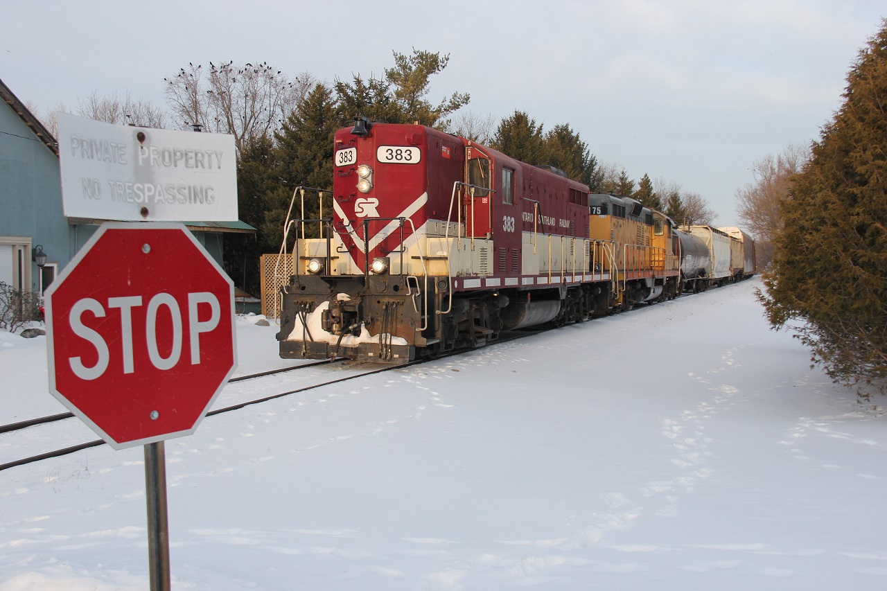Almost a year ago today on OSR. Stop! A train! Somewhere between Woodstock and Beachville.
