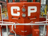  Fresh off overhaul, GP38-2 3057 sits inside the Agincourt diesel shop on track five awaiting its first inspection. 