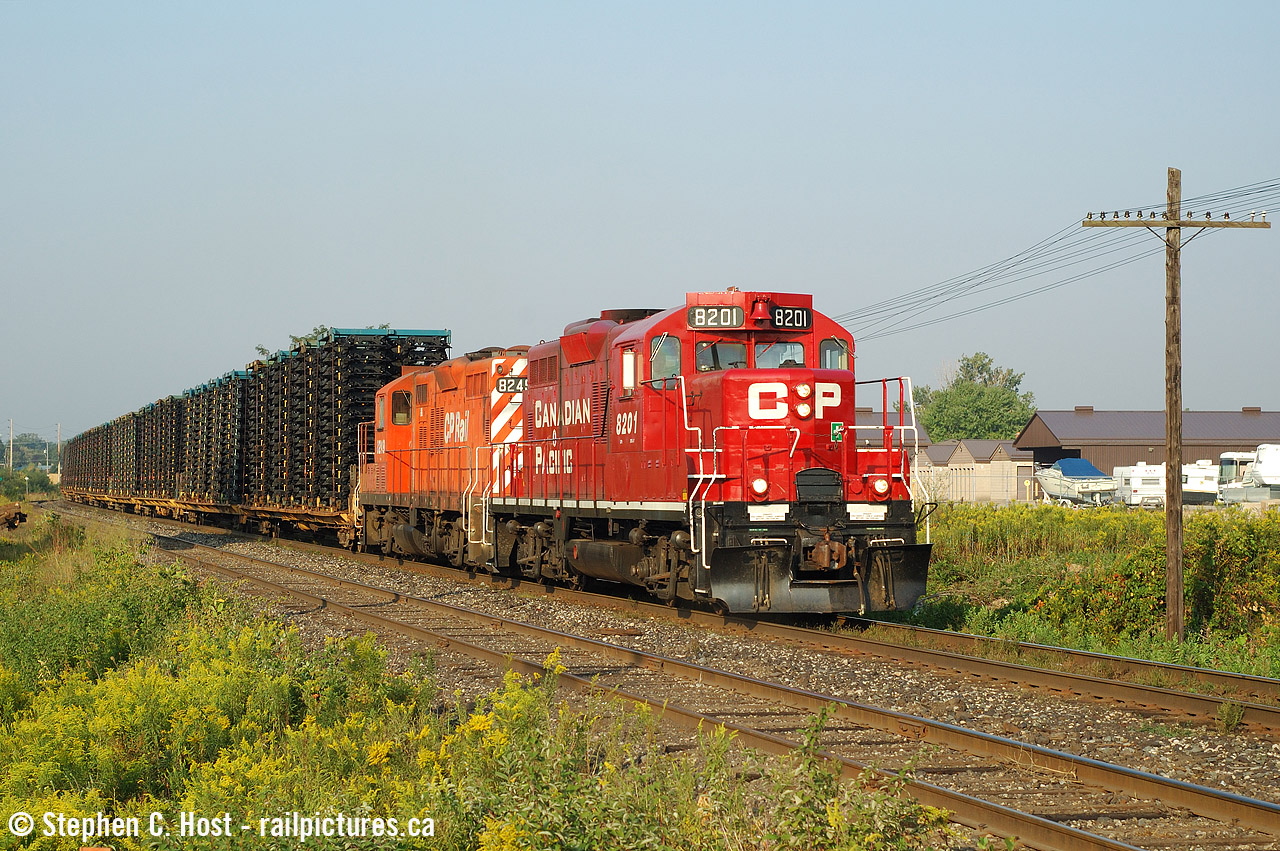 The Frame Train, otherwise known as the Sprint Train is in its final year of operation, this was the golden job on the London division, held by those with the highest seniority, two crews (A and B) would man this operation and run it every other day, except Sunday. A predictable schedule, no work enroute, and home for supper with the family. Built at Magna's Formet plant in St. Thomas, they were used in Trucks built at GM Oshawa. How things have changed in such a short period of time.