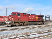AC4400 built in 2003 waits to be assigned to an outbound train at the east end of the servicing tracks.