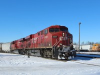 As CP 8804 leads CP 8859 on their final leg of the Hamilton sub and enter Guelph Junction, they pass former CP and now OSRX 434462 caboose awaiting its departure back to Guelph.