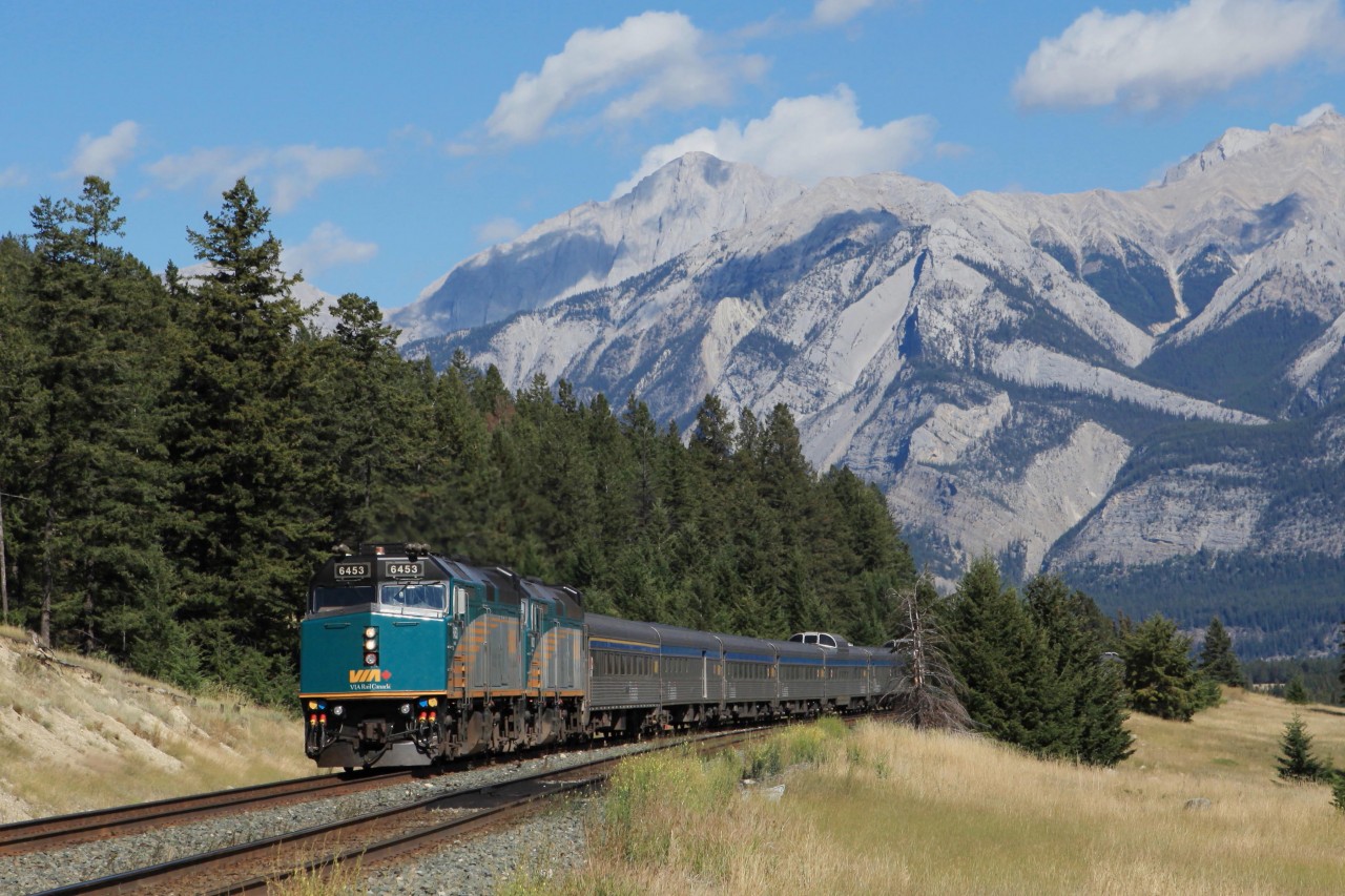 VIA Rail's westbound Canadian was pretty close to the advertised as it passed through English shortly before arriving in Jasper, AB. On previous trips this spot always had escaped my attention for one reason or another.