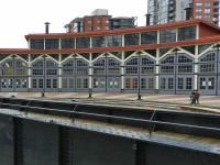 CPR Roundhouse on False Creek built 1888 with additions 1911 and 1940.  Land transferred to City and in 1984 the roundhouse was renovated into a community facility and home of 1885 CPR engine 374 for Expo 86.