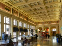 Waterfront Station intermodal transit facility (Canada Line, Expo & Millennium SkyTrain Lines; West Coast Express; and SeaBus plus multiple bus routes). This second station on the site was built in 1914 as the Pacific terminus. Last train in 1979 with the Waterfront Station transformation beginning in 1977.  The beautiful interior was complete refurbished and restored.