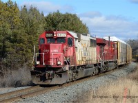 Train 255 sports yet another 'rare' leader - this time SOO 6037. This engine was on this train for about two weeks, similar to 6262.  However, 6037 is now in Toronto and off the cycle.. what comes next is anyone's guess - I suppose the uncertainty is why we are all in this hobby, right?