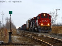 <b>What does a photo mean to you?</b> This is a photo with much meaning for me, and little for anyone else. I grew up in multiple places around the GTHA, and Green Rd was one street I lived on. While I did not take photos in my younger years I sure liked to walk down to the tracks (about 2-3 KM) to watch trains, at exactly this crossing.<br><br>So of course, It's always on my mind that I should take a photo here, as this location has positive meaning to me. Here's train 422 heading east toward Hamilton and Toronto, in the former City of Stoney Creek.<br><br>Photo notes; This is also a very difficult if not impossible shot to get, the angle ONLY works for about 20 minutes in sun around June 22'nd  (give/take a week) and only if you have an eastbound... which are very rare in the late late afternoon except for VIA 98. Not to mention you may not be able to due to shadows.. I haven't tried this yet, but I may this summer.
