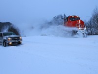 Its becoming increasingly rare to see 451 in these parts in anything resembling daylight. Here a late-runner is caught approaching the south switch at Martins in the "blue hour" just before dawn.