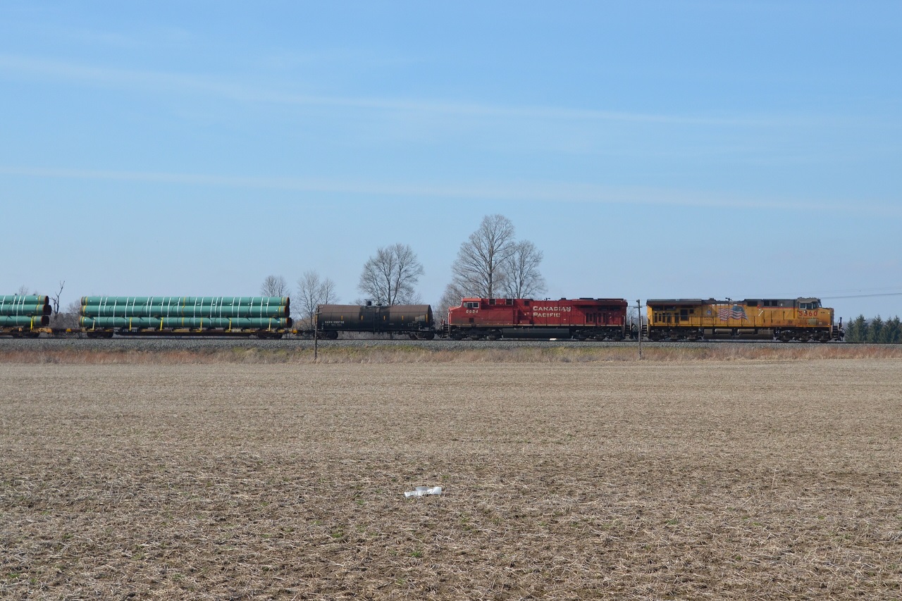 CP 240 passes through the country side of Komoka as it nears London