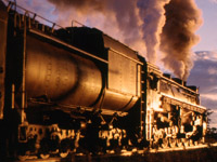 The UCRS "Haliburton Highlander" steam excursion of Sept. 24/66 is running a little late and the last runpast of the day is at sunset. This photo was submitted to a UCRS photo night as were two nearly identical ones taken at the same spot.