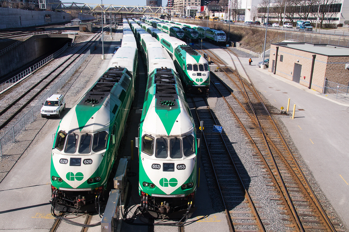 I don't think the "Time Machine" shot is going to work here. Bigger trains, different angles..........