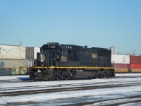 Illinois Central 1010 (SD70) sits all alone at CN's Fort Rouge Yard.